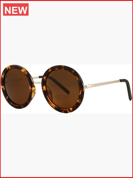 Polarized Retro Round Sunglasses with UV Protection main image 7